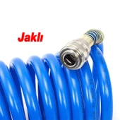 Spiralli 5x8 Polietilen Hava Hortumu Nipel Jaklı Esnek Kırılmaz Sök Tak Soketli Manşon 10 Metre - 3