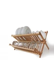 ARMESE Bambu Bulaşık Sepeti Doğal Bambu Tabaklık Bulaşıklık 42 cm - 3