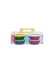 Paşabahçe Pudding Silikon Kapaklı Cam Saklama Kabı 4 Lü Kahvaltılık 11 Cm 96840 - 1