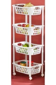 Flosoft 4 Katlı Patates ve Soğanlık, Katlı Sebzelik Meyvelik Mutfak Banyo Balkon Düzenleyici Raf - 3