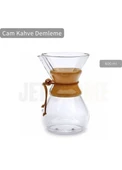 600 ml Chemex Cam Kahve Demleme Ahşap Tutacaklı Orta Boy 4 Bardak - 3