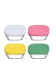 Paşabahçe Pudding Silikon Kapaklı Cam Saklama Kabı 4 Lü Kahvaltılık 11 Cm 96840 - 2