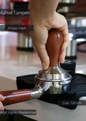 Tamper Ahşap Saplı Paslanmaz Tabanlı Kahve Tamperi 58 mm - 2