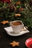 Emsan Sonsuz Aşk 2 Kişilik Kahve Fincan Takımı Beyaz Gold 100 ml - 3
