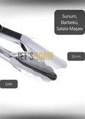 Sunum Maşası Barbekü Maşası Mangal Maşa Çelik Salata Maşası 25 cm - 3