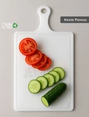 Saplı Kesim Panosu Doğruma Tahtası Salata Meyve Kesme Tahtası 36x21 cm - 1