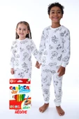En Sevimli Figürler Özel Kalemi ile BOYANABİLİR Çocuk Pijama Takımı ( 12'li Kalem Seti Hediye ) thumbnail 2
