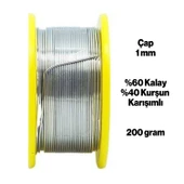 Lehim Makinası Teli 60/40 Kalay Kurşun Karışımlı RA 26 Flux Oranı %3 Çapı 1 mm Ağırlık 200 gr - 2