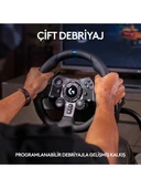 Logitech G G923 Driving Force Yarış Direksiyonu, Aşamalı Fren Pedalı, Alüminyum, Çelik ve Deri Yapı, PS3/PS4/PS5/PC ile Uyumlu, Trueforce Teknolojisi, Aşamalı Fren Pedalı, Siyah - 2