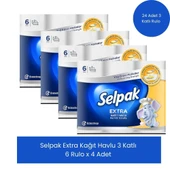 Selpak Extra Kağıt Havlu 3 Katlı  6 Rulo x 4 Adet - 1