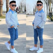 Bayrama Özel Şıklık: Erkek Çocuk Kombini I Minik Beylere Bayram Şıklığı! I Erkek Çocuk Gömlek - 6