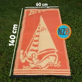 Hasır Halı Kilim Piknik Cami Park Plaj Bahçe Balkon Teras Kamp Outdoor Karavan Mat 60x140 cm Plastik - 2