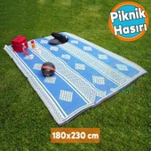 Hasır Halı Kilim Piknik Cami Park Plaj Bahçe Balkon Teras Kamp Outdoor Karavan 180 x 230 cm Plastik - 1