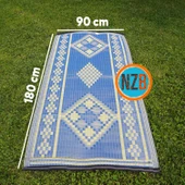 Hasır Halı Kilim Piknik Cami Park Plaj Bahçe Balkon Teras Kamp Outdoor Karavan Mat 90x180 cm Plastik - 2