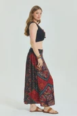 Beli Lastikli Drape Detaylı Büyük Beden Etek - 4