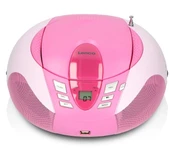 LENCO SCD-37 USB Pembe - Taşınabilir FM Radyo CD ve USB çalar - Pembe - 7