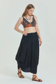Beli Lastikli Drape Detaylı Büyük Beden Etek - 2