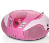 LENCO SCD-37 USB Pembe - Taşınabilir FM Radyo CD ve USB çalar - Pembe - 1