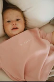 Pembe Bisiklet Yaka Oversize T-shirt Bebek - Çocuk - 5