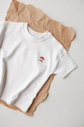 Mantar Nakışlı Oversize T-shirt - 5