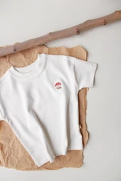 Mantar Nakışlı Oversize T-shirt - 7