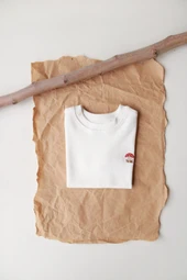 Mantar Nakışlı Oversize T-shirt - 9