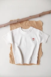 Mantar Nakışlı Oversize T-shirt - 4