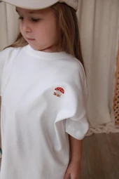 Mantar Nakışlı Oversize T-shirt - 2