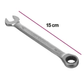 Cırcırlı Anahtar 10 mm Açık Ağızlı Düz ve Cırcır Kombine Anahtar 1 Adet Somun Sökme Sıkma - 4