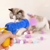 Peluş Top Fırlatıcı - Interaktif Kedi Oyuncağı - 2