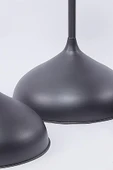 Zigon Sehpa Seti 3'lü – MDF Üst Tablalı, Koyu Gri Metal Gövde, Modern Yan Sehpa Takımı - 2