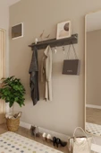 Modern Duvar Askılık, Hol Askılık, Duvar Askılık, Portmanto, Vestiyer 100cm - 8