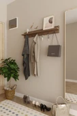 Modern Duvar Askılık, Hol Askılık, Duvar Askılık, Portmanto, Vestiyer 100cm - 2