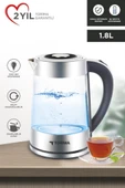 Torima TY-S888-040 Cam Ledli Kettle 1500W 1.8L Su Isıtıcı - 1