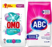 Omo Matik Toz Çamaşır Deterjanı 9KG Beyazlar ve Renkliler (60 Yıkama) + 10KG Canlı Renkler - 1