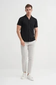 Cazador Regular Fit Örme Zigzag Dokulu Kısa Kol Gömlek - 3