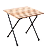 4 Adet Katlanır Kamp Sandalyesi ve Masa Seti - Rock - Kül Gri / Antrasit - Bardaklıklı - 140 KG - 5