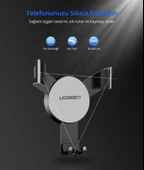 Ugreen Mekanik Araç İçi Telefon Tutucu Siyah Teşhir - 4