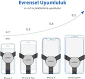 Ugreen Mekanik Araç İçi Telefon Tutucu Siyah Teşhir - 5