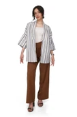 LeMontPiel Çizgili Kimono Ceket %100 Pamuk - 1