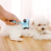 Otomatik Temizlenen Tuşlu Evcil Hayvan Fırçası Kedi Köpek Tarağı - 3
