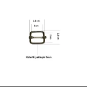 Ayar Tokası 2 cm 5 Adet (Leathercraft, Deri Hobi) - 3
