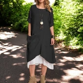 Yazlık Keten Kadın Elbise thumbnail 1