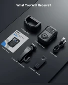 Boblov B4K5 256GB 4K Vücut Kamerası, 3400mAh IP68 Su Geçirmez GPS - 5