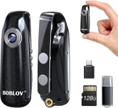 Boblov Cep Mini Vücut Kamerası Video ile: 128GB - Arka Klipsli, 1080P - 1