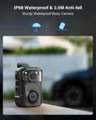 Boblov B4K5 256GB 4K Vücut Kamerası, 3400mAh IP68 Su Geçirmez GPS - 4