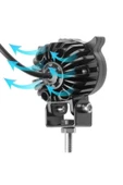ASTRALED  BAYKUŞ LED SİS FARI ÇAKARLI 4 FONKSİYON ÇİFT RENK SARI-BEYAZ MOTO-OFFROAD-SUV-İŞ MAKİNESİ 2 ADET - 4