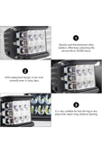 ASTRALED  1 Adet Kaput Üstü Offroad Projektör Sis Çalışma Lambası 12 Ledli 36 watt - 3