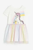 Unicorn Kız Çocuk Tüllü Elbise - 3
