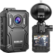 Boblov KJ23Pro 2K Vücut Kamerası, Gece Görüşlü 256GB, 15 Saat Kesintisiz Kayıt - 1